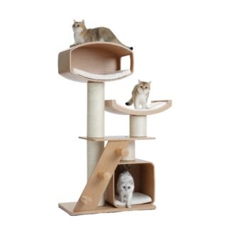Modern Wooden Cat Tree - Kyoto Perch 3